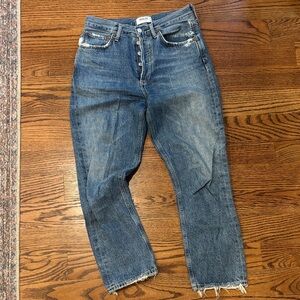Agolde Riley Denim Button-Fly Jeans